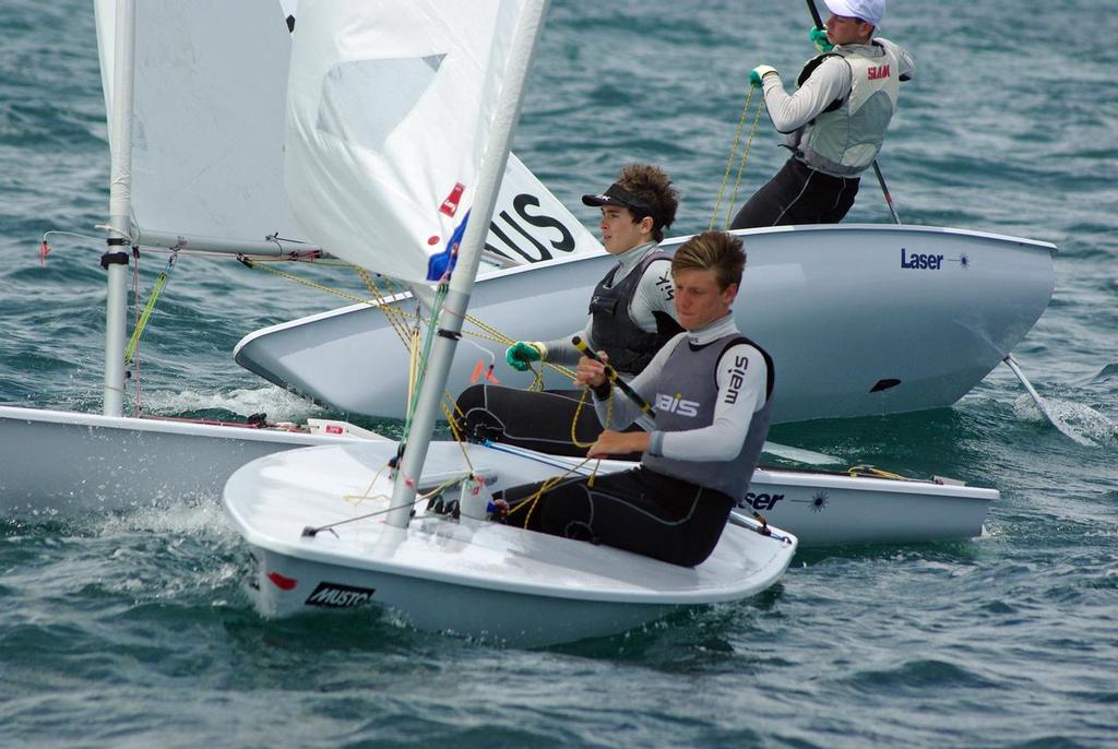 Conor Nicholas, Lachy Gilham and Richard Maher Sail Freo 2014  - The 2015 Open Australian Laser Championships © Rick Steuart